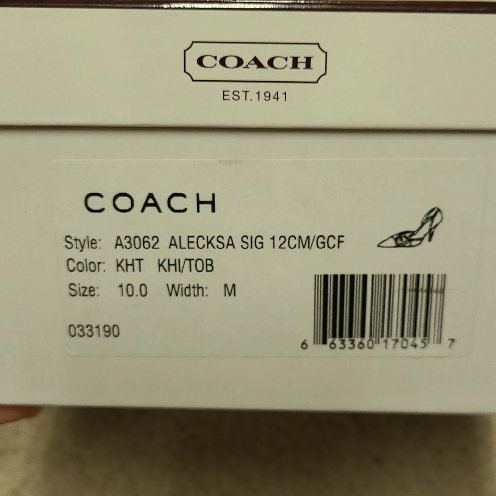 🆕️ *RARE* Coach Alecksa Sig Heels Size 10 - Picture 7 of 7